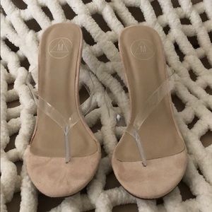 Missguided Clear Thong Wedge